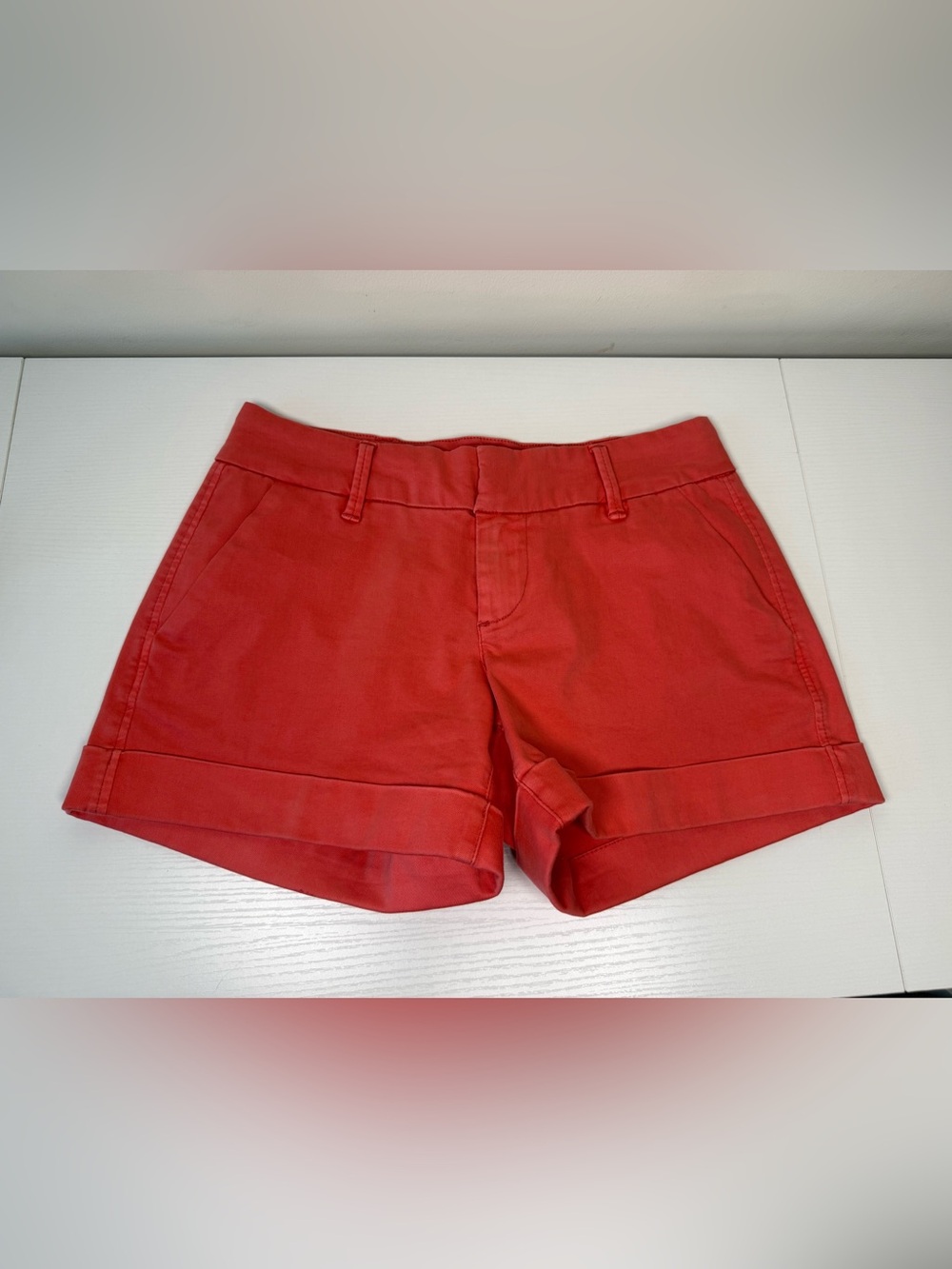 Dear John Red Cuffed Bermuda Shorts